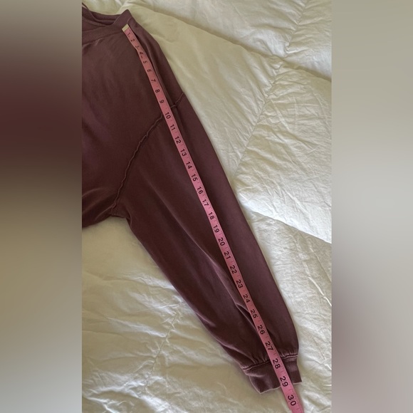 Free People We The Free Buffy Cropped Tee in Mulberry Plum Oversized Top Size XS - Picture 9 of 10